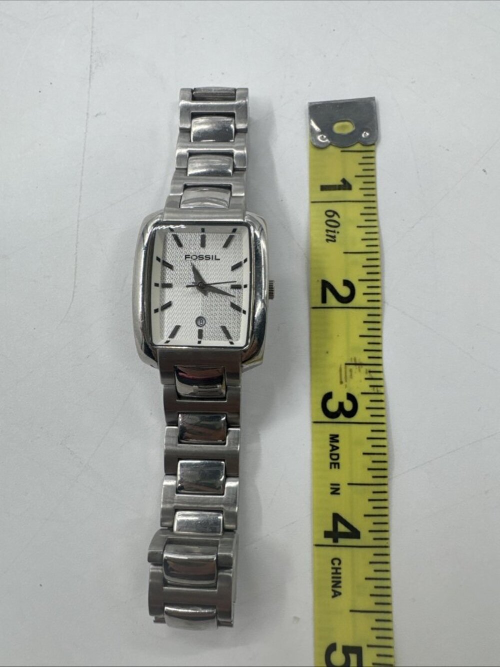 FOSSIL F2 ES-1234 Womens Quartz Bracelet Wristwatch All Steel 26mm NEEDS BATTERY